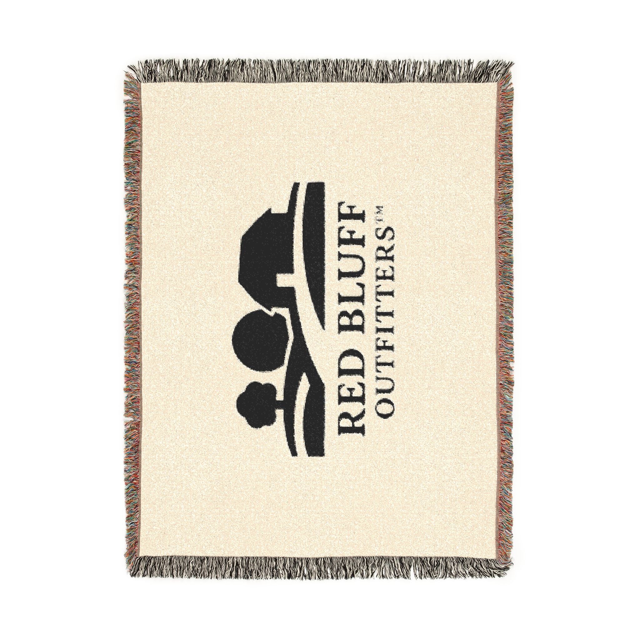 Woven Blanket — Red Bluff Outfitters Farm Logo Throw