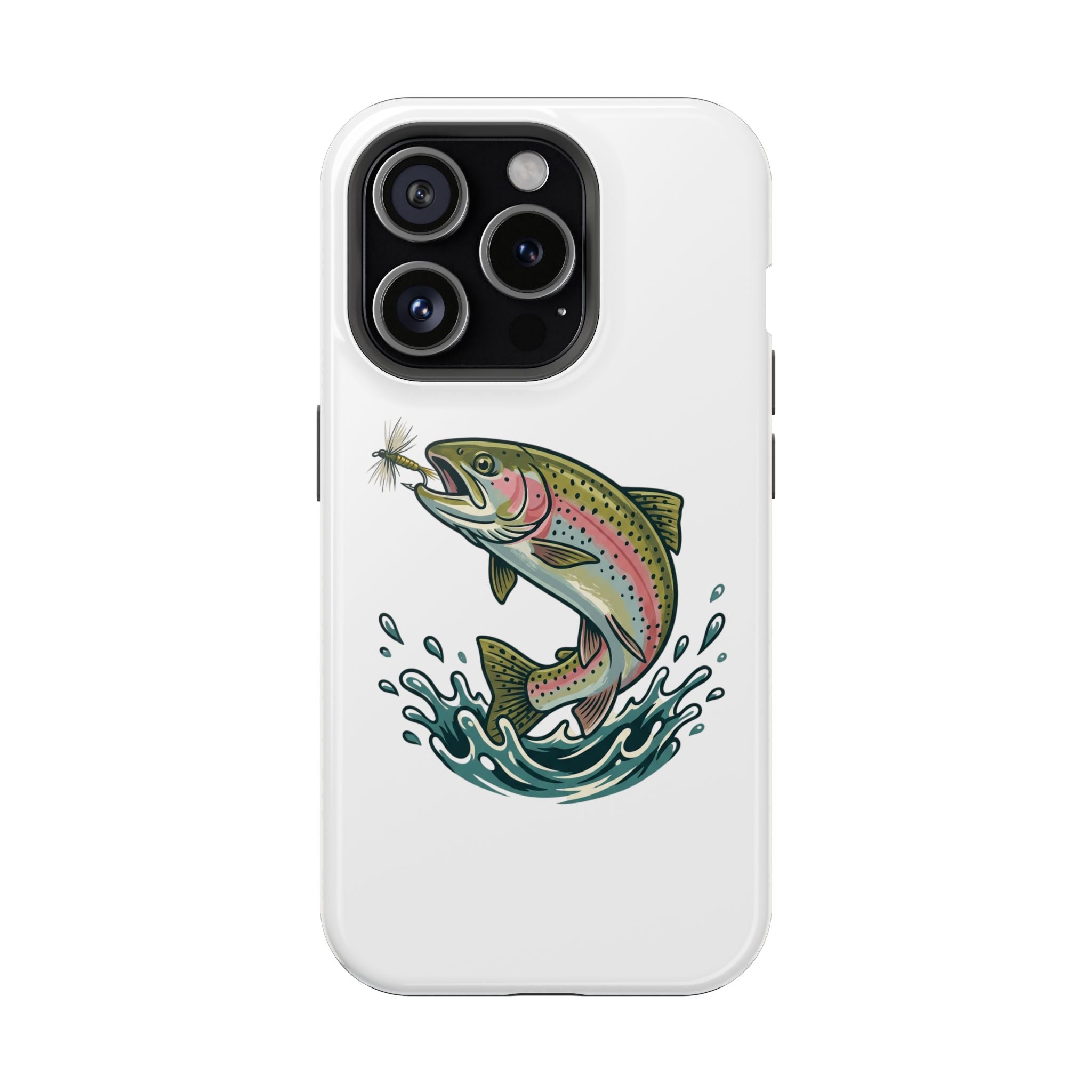 Fishing Rainbow Trout Phone Case – Magnetic Impact-Resistant Cover