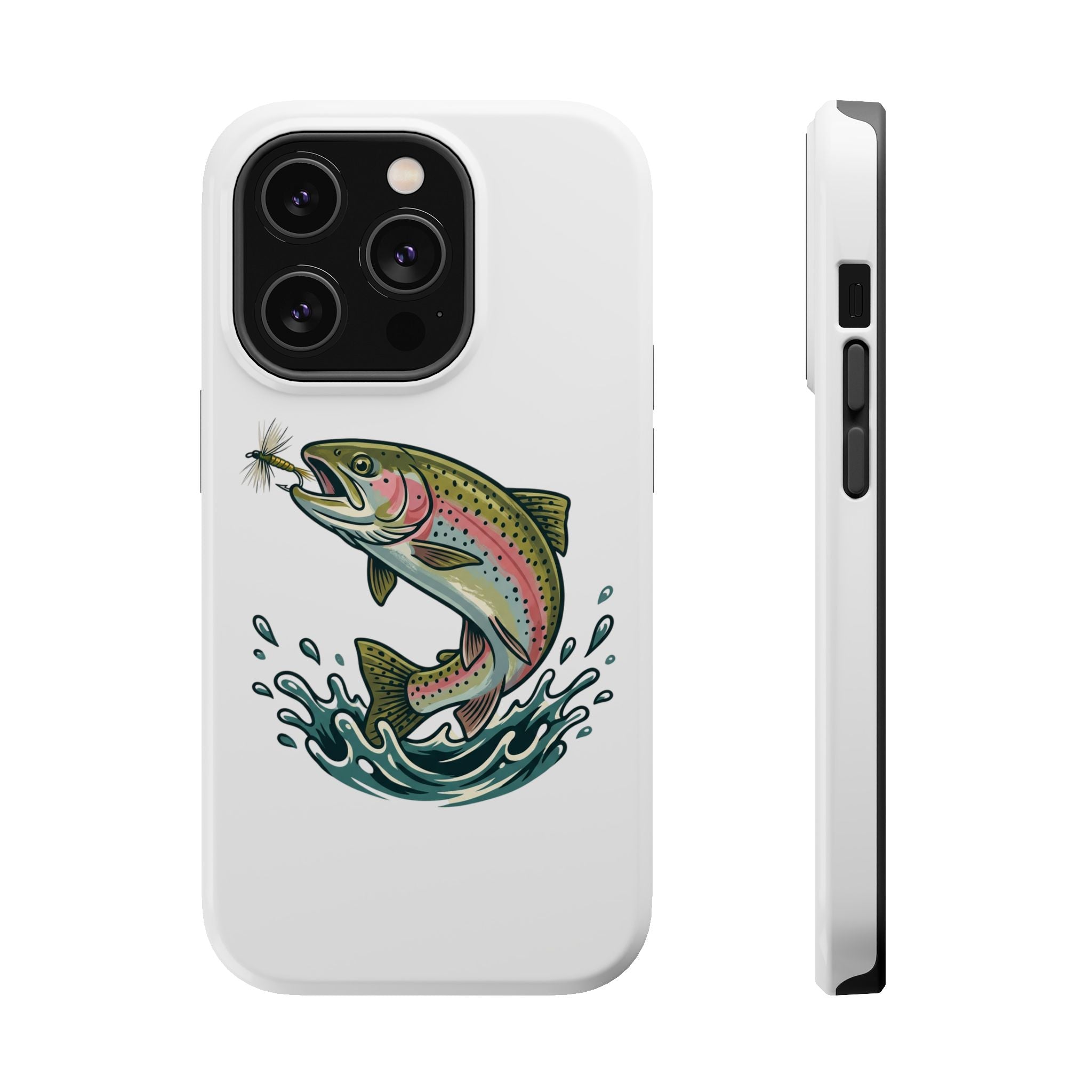 Fishing Rainbow Trout Phone Case – Magnetic Impact-Resistant Cover