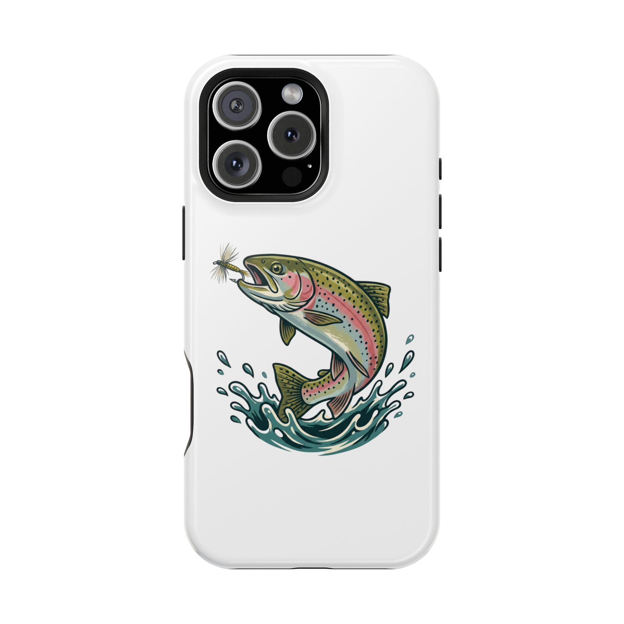 Fishing Rainbow Trout Phone Case – Magnetic Impact-Resistant Cover