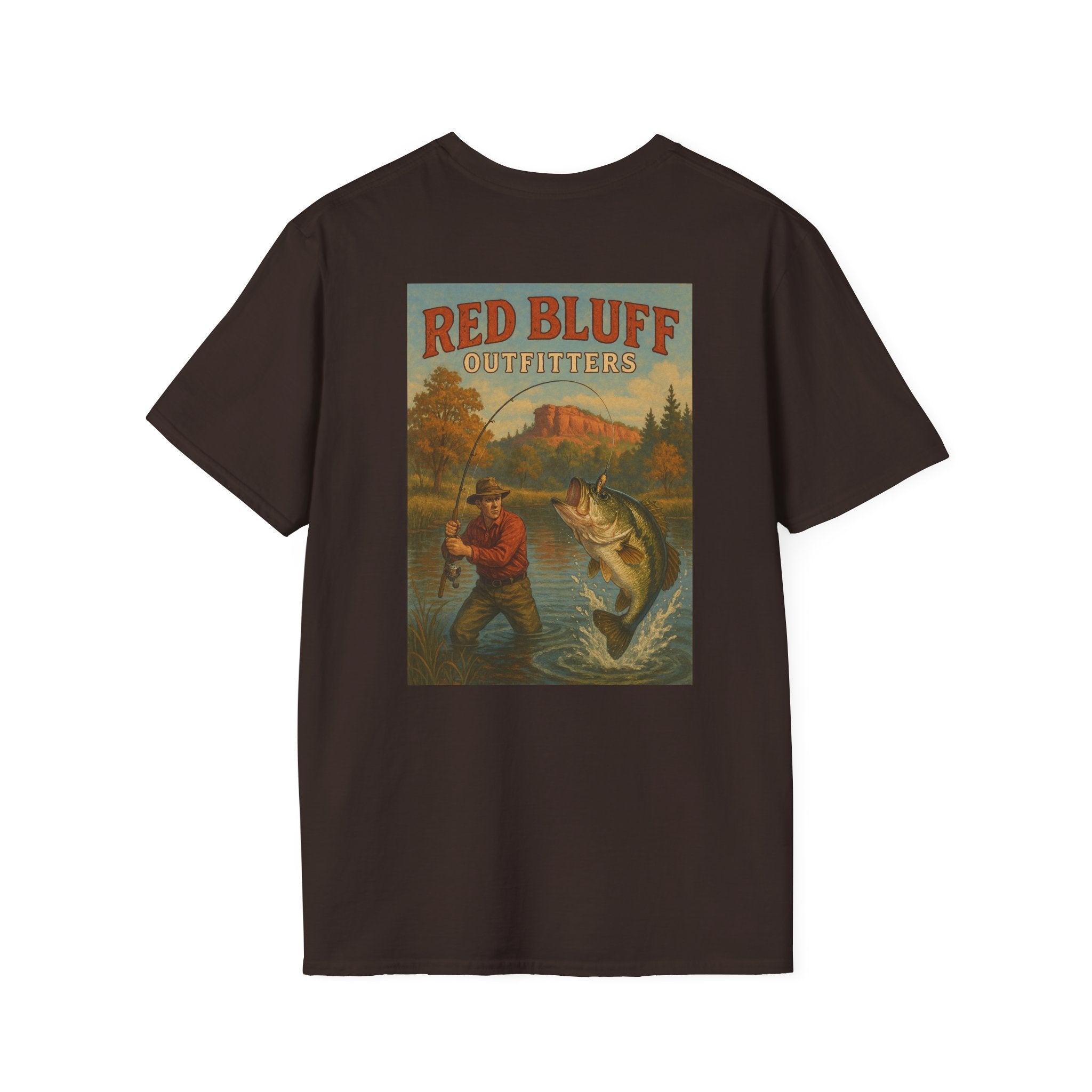 Red Bluff Outfitters Patch T‑Shirt — Retro Outdoor Logo Tee