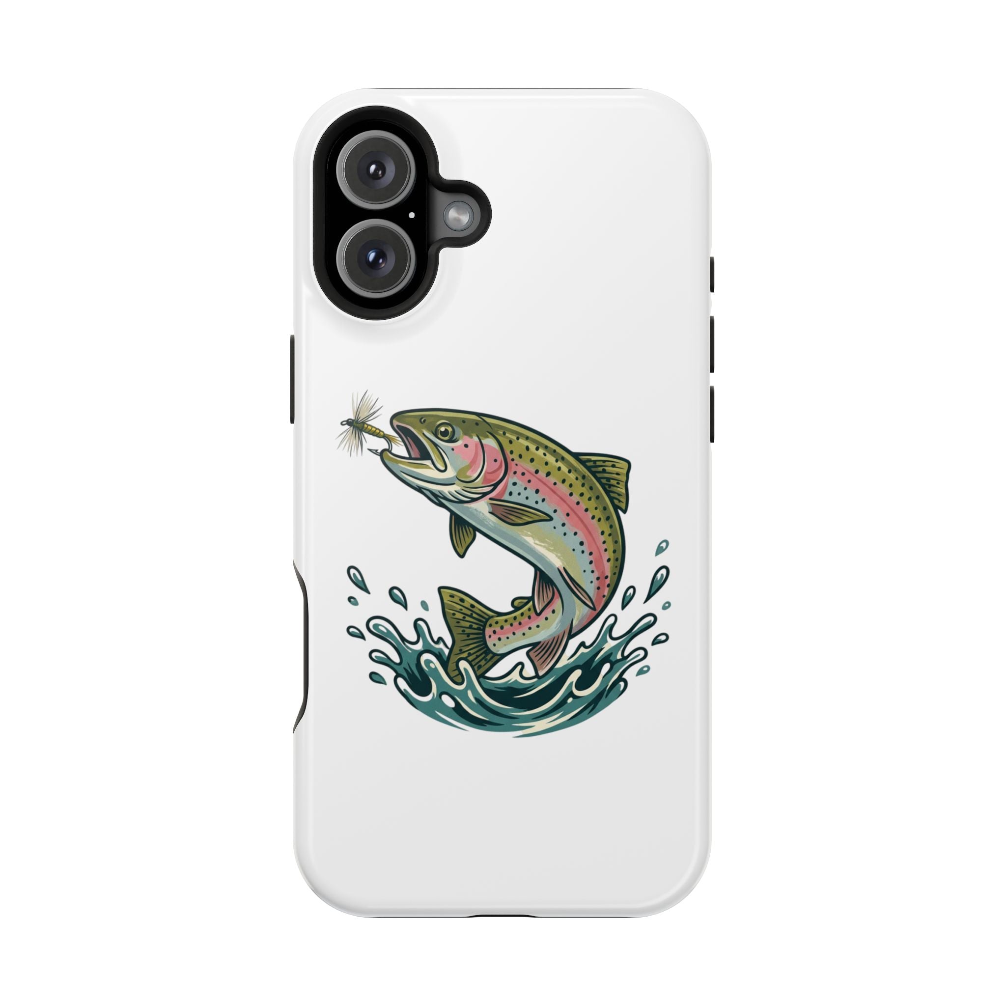 Fishing Rainbow Trout Phone Case – Magnetic Impact-Resistant Cover