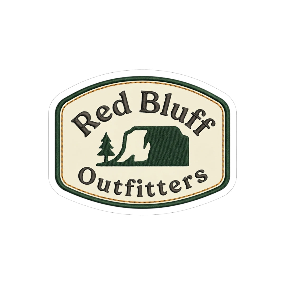 Red Bluff Outfitters Sticker — Retro Outdoor Decal