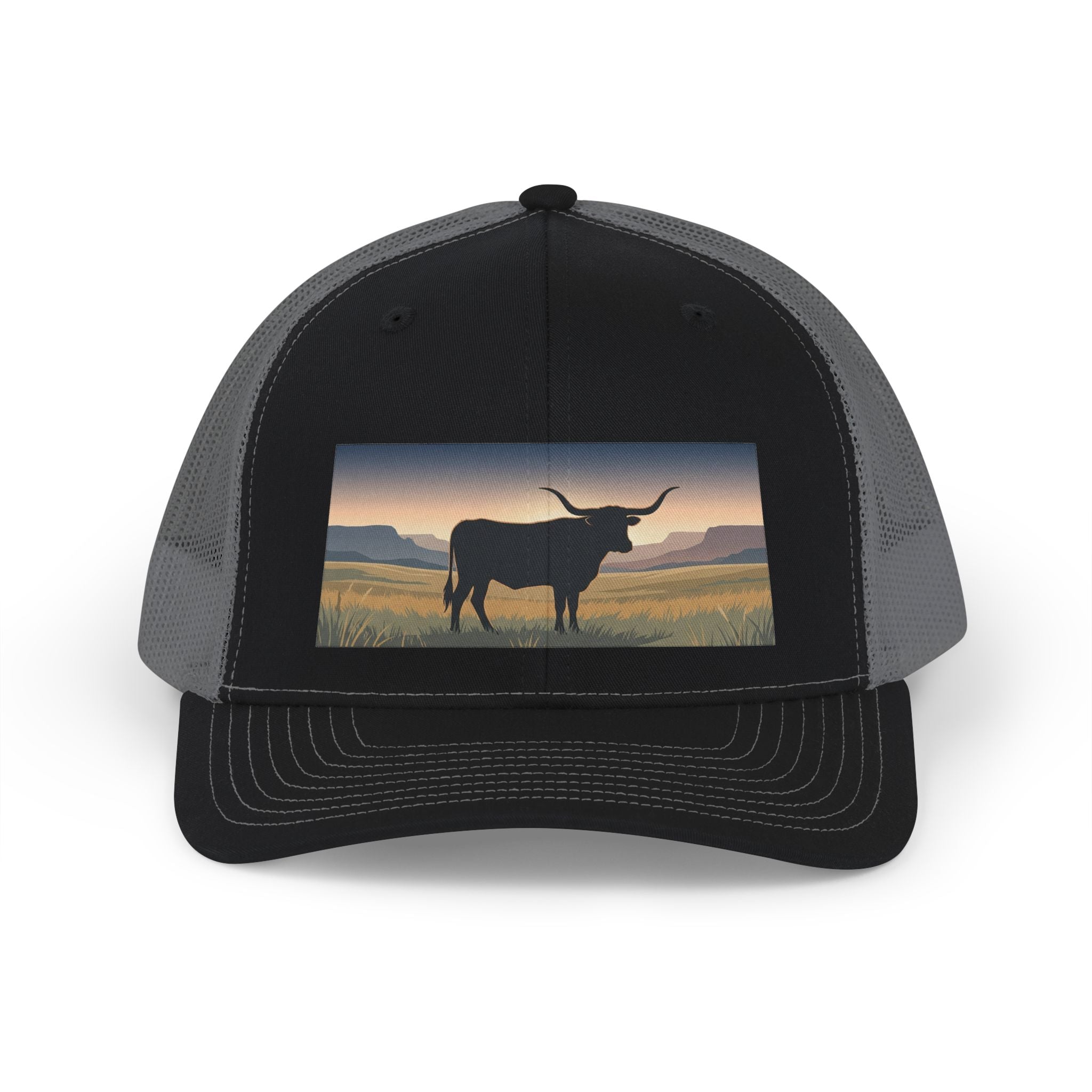Longhorn Sunset Snapback Trucker Cap