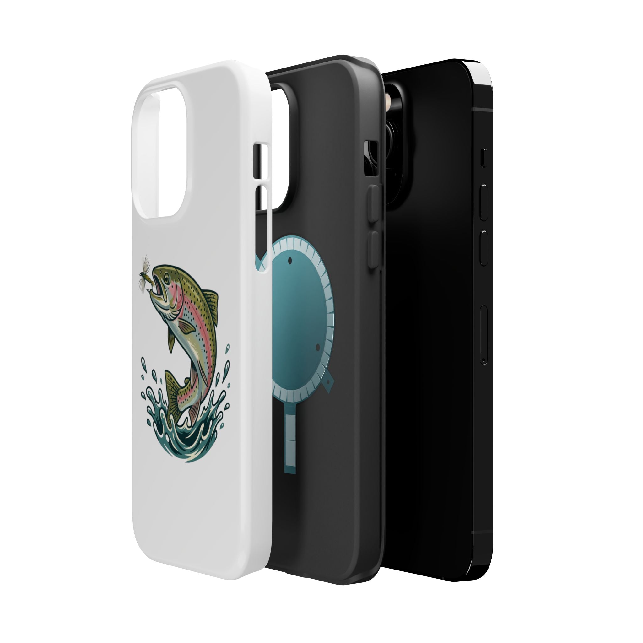 Fishing Rainbow Trout Phone Case – Magnetic Impact-Resistant Cover