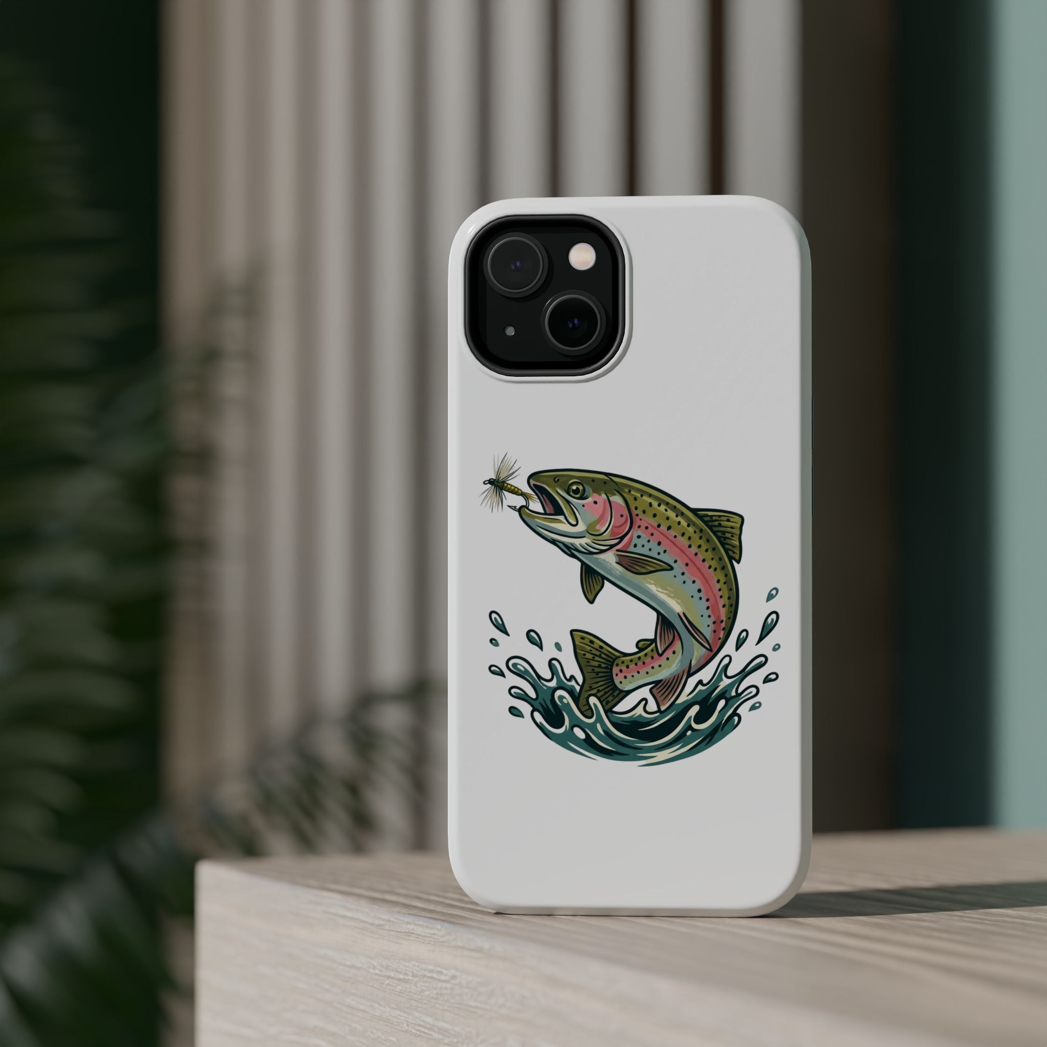 Fishing Rainbow Trout Phone Case – Magnetic Impact-Resistant Cover