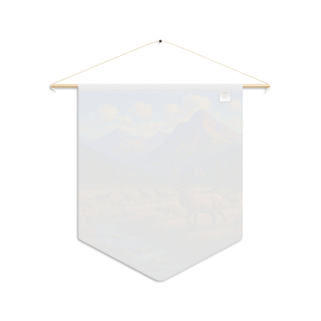 Mountain Elk Pennant — Scenic Wilderness Wall Banner