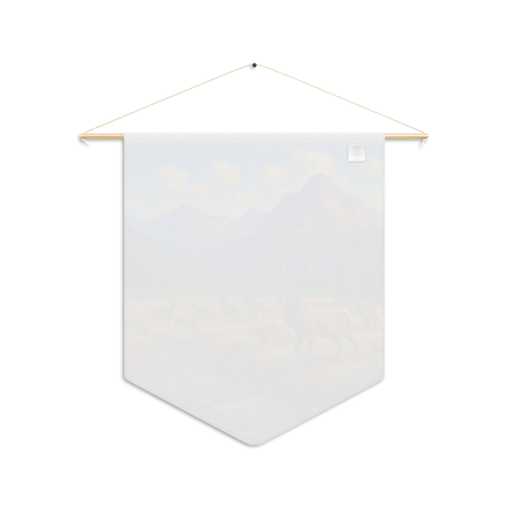 Mountain Elk Pennant — Scenic Wilderness Wall Banner