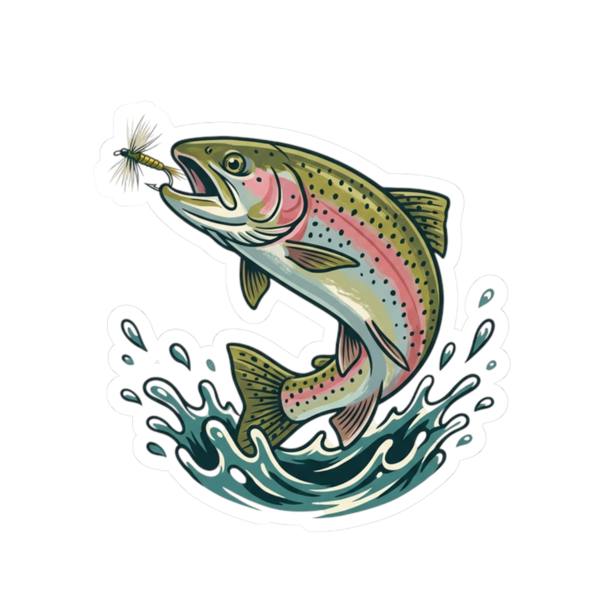 Rainbow Trout Fishing Sticker