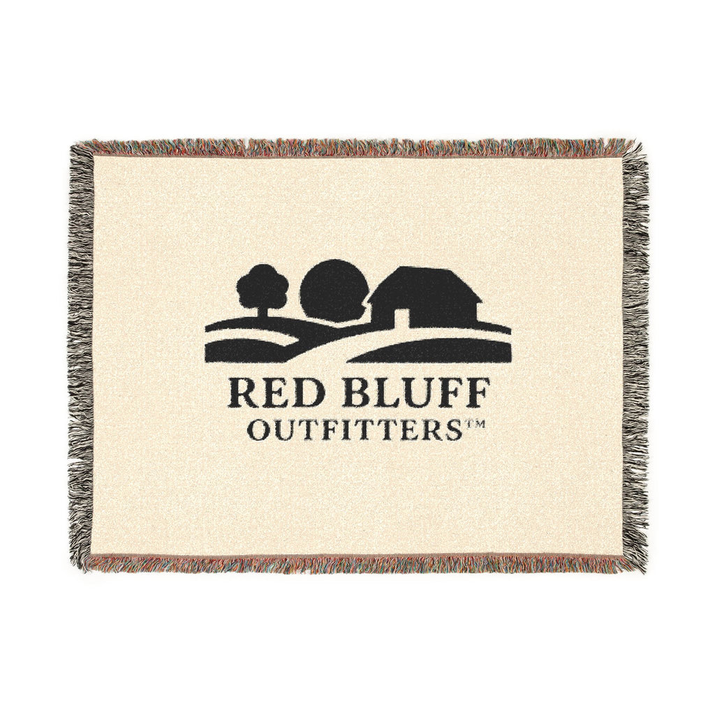 Woven Blanket — Red Bluff Outfitters Farm Logo Throw