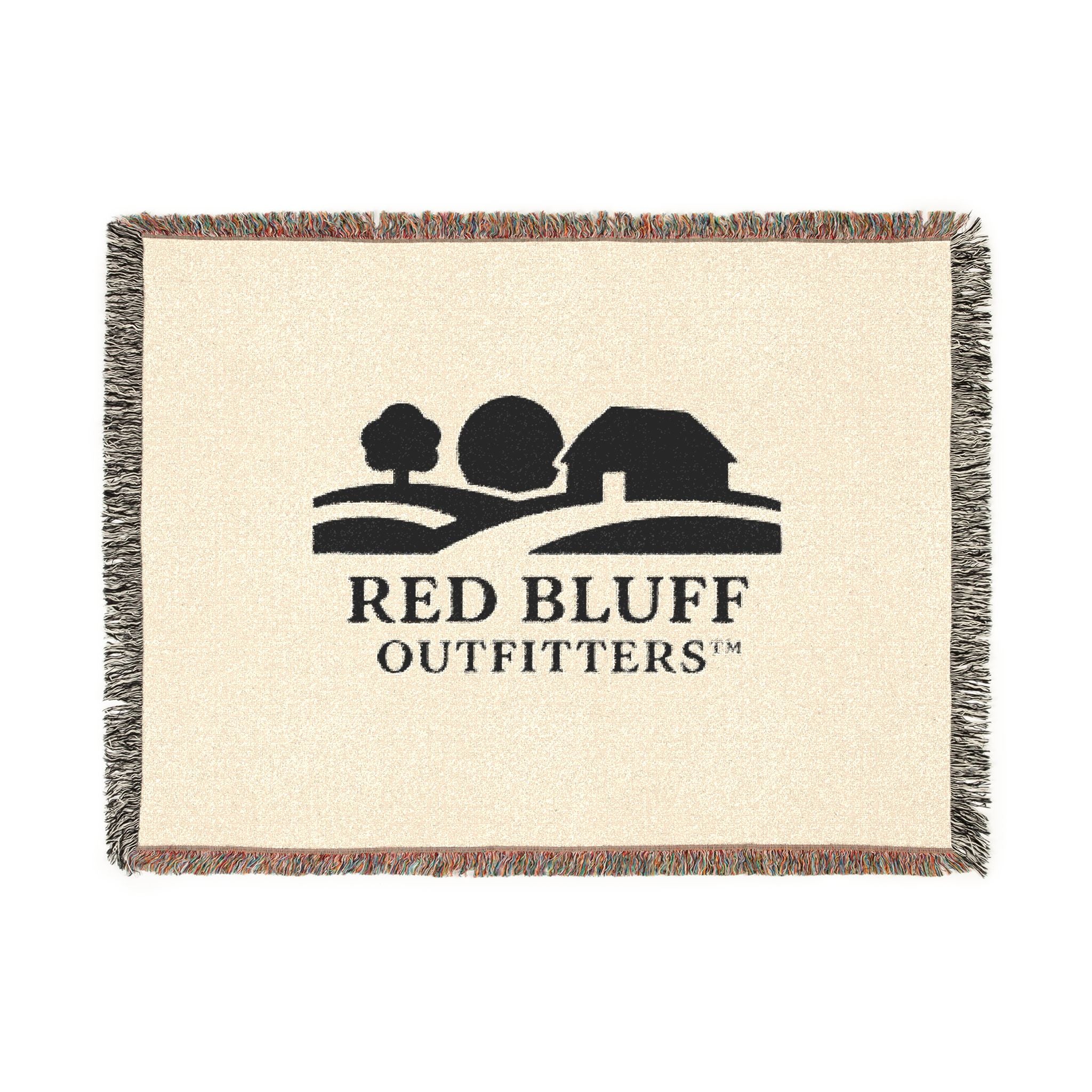Woven Blanket — Red Bluff Outfitters Farm Logo Throw