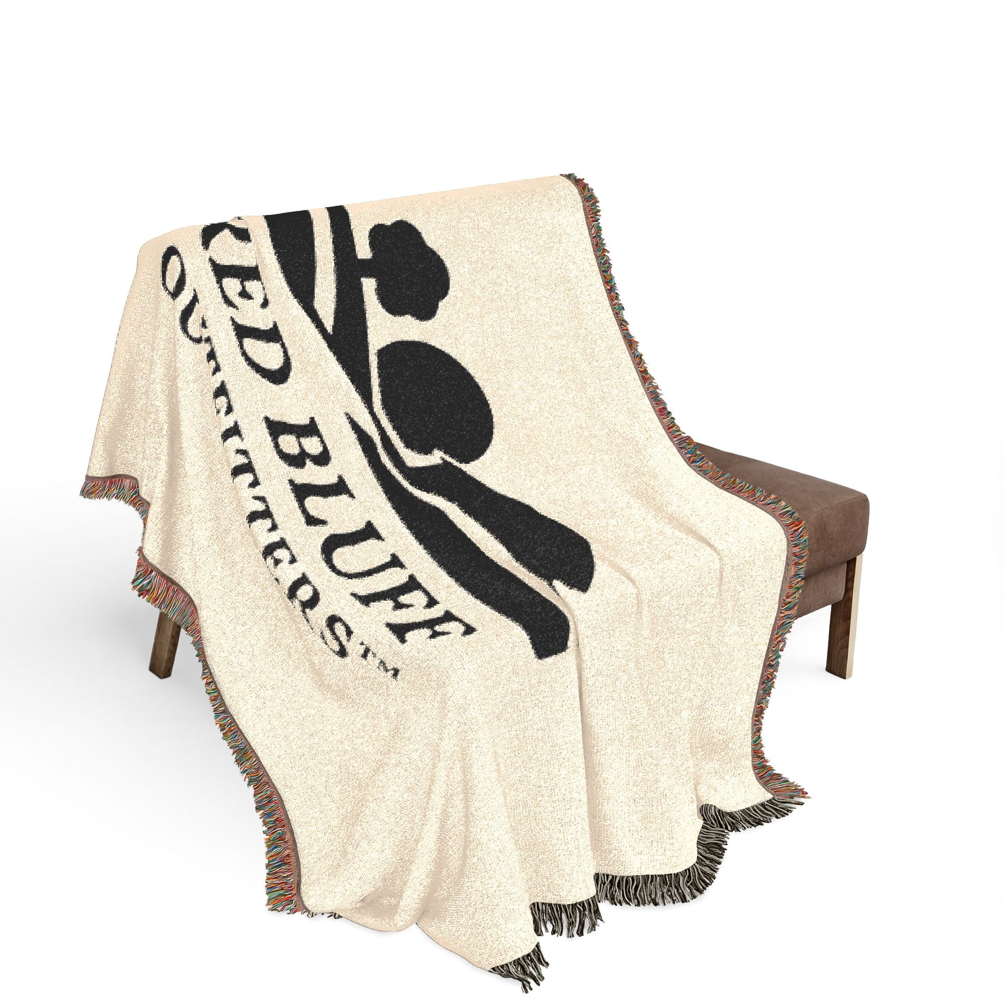 Woven Blanket — Red Bluff Outfitters Farm Logo Throw