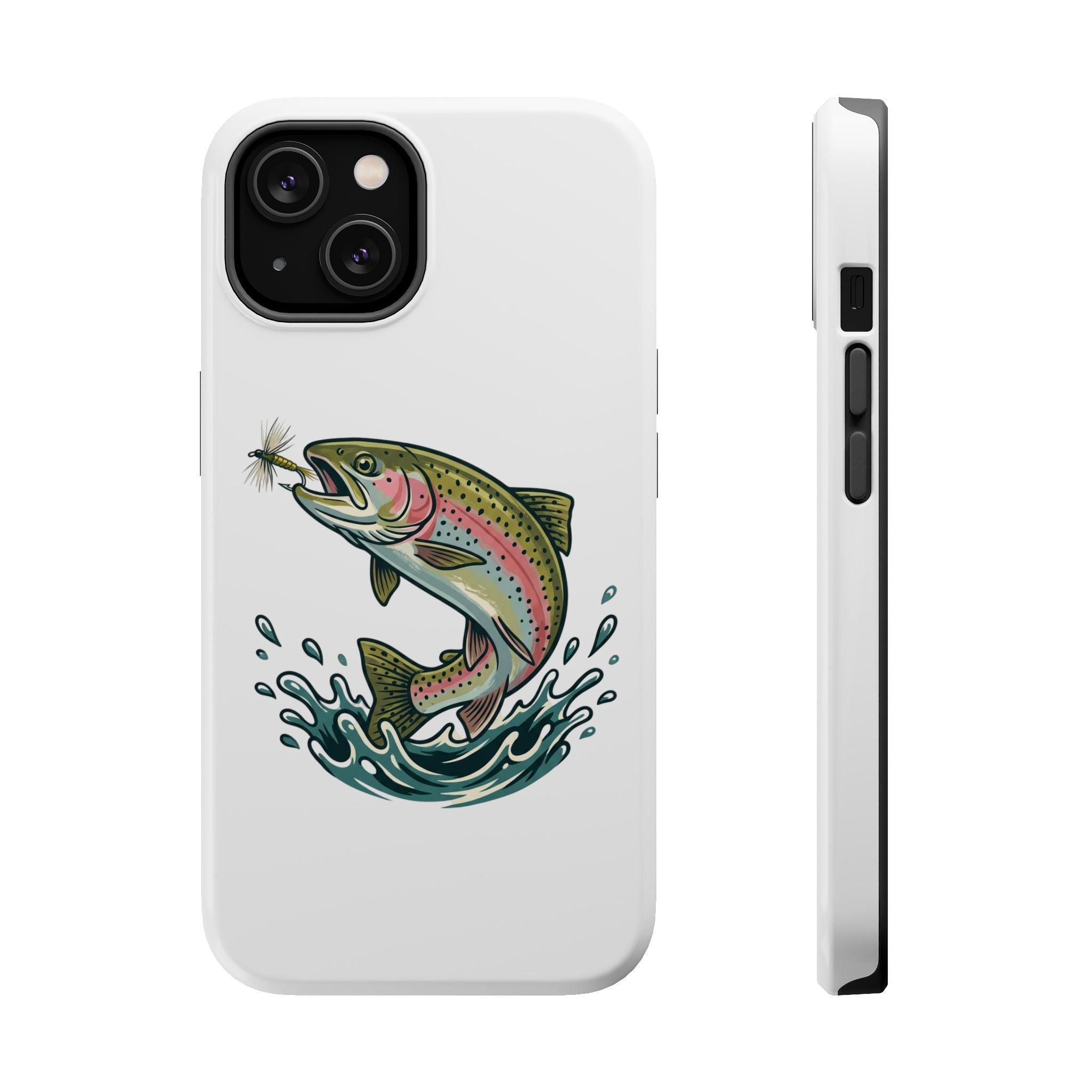 Fishing Rainbow Trout Phone Case – Magnetic Impact-Resistant Cover