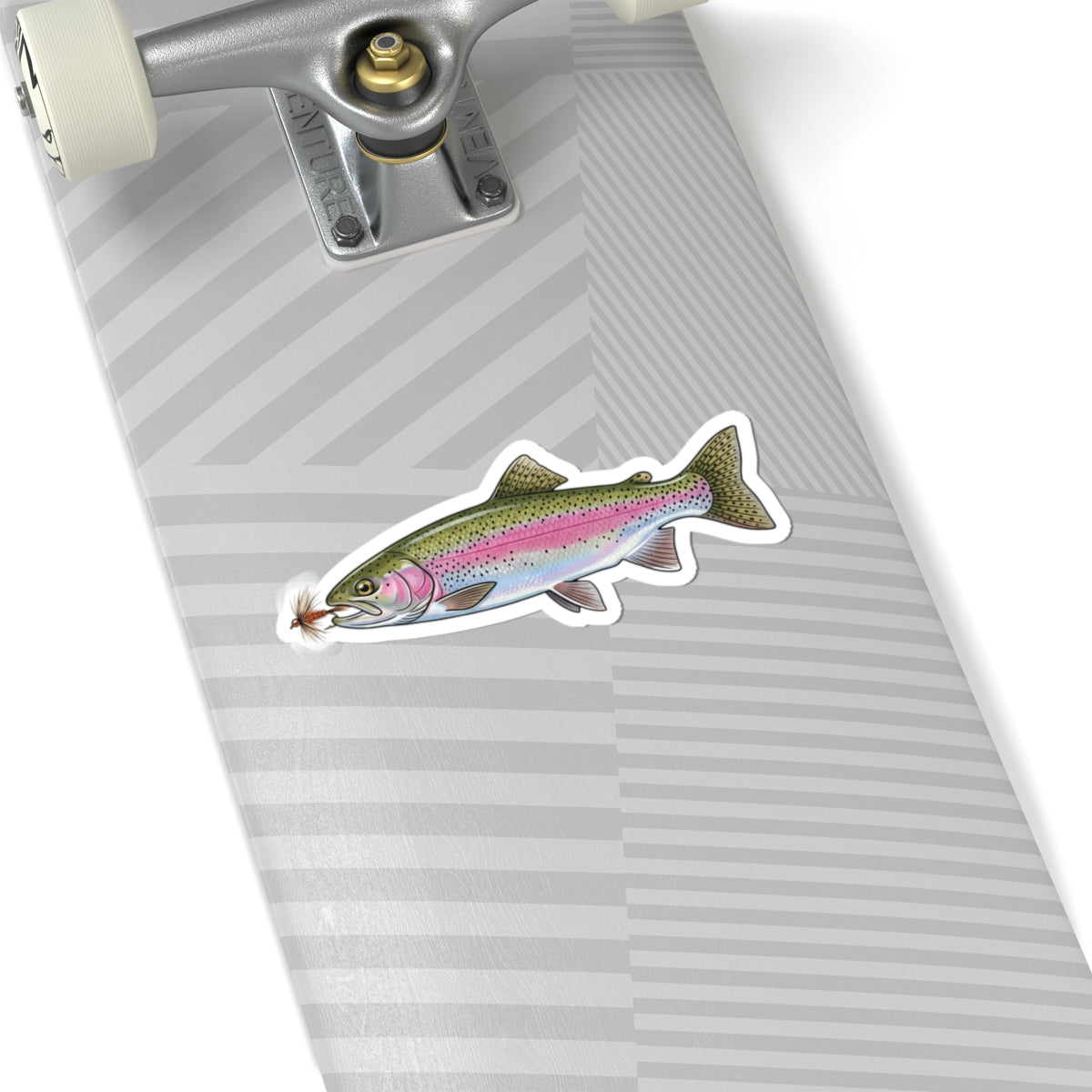 Rainbow Trout Fishing Sticker — Vinyl Decal with Fly