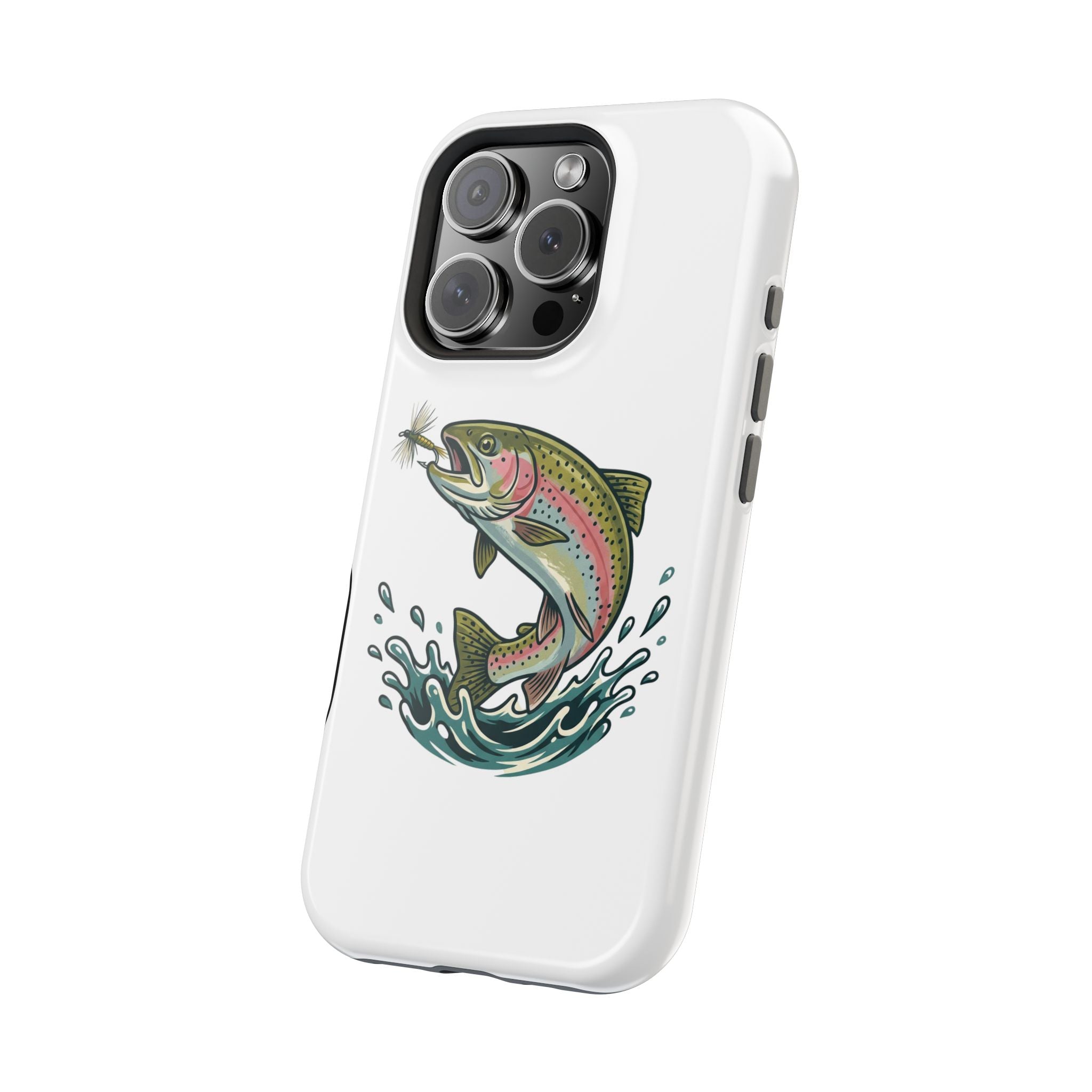 Fishing Rainbow Trout Phone Case – Magnetic Impact-Resistant Cover