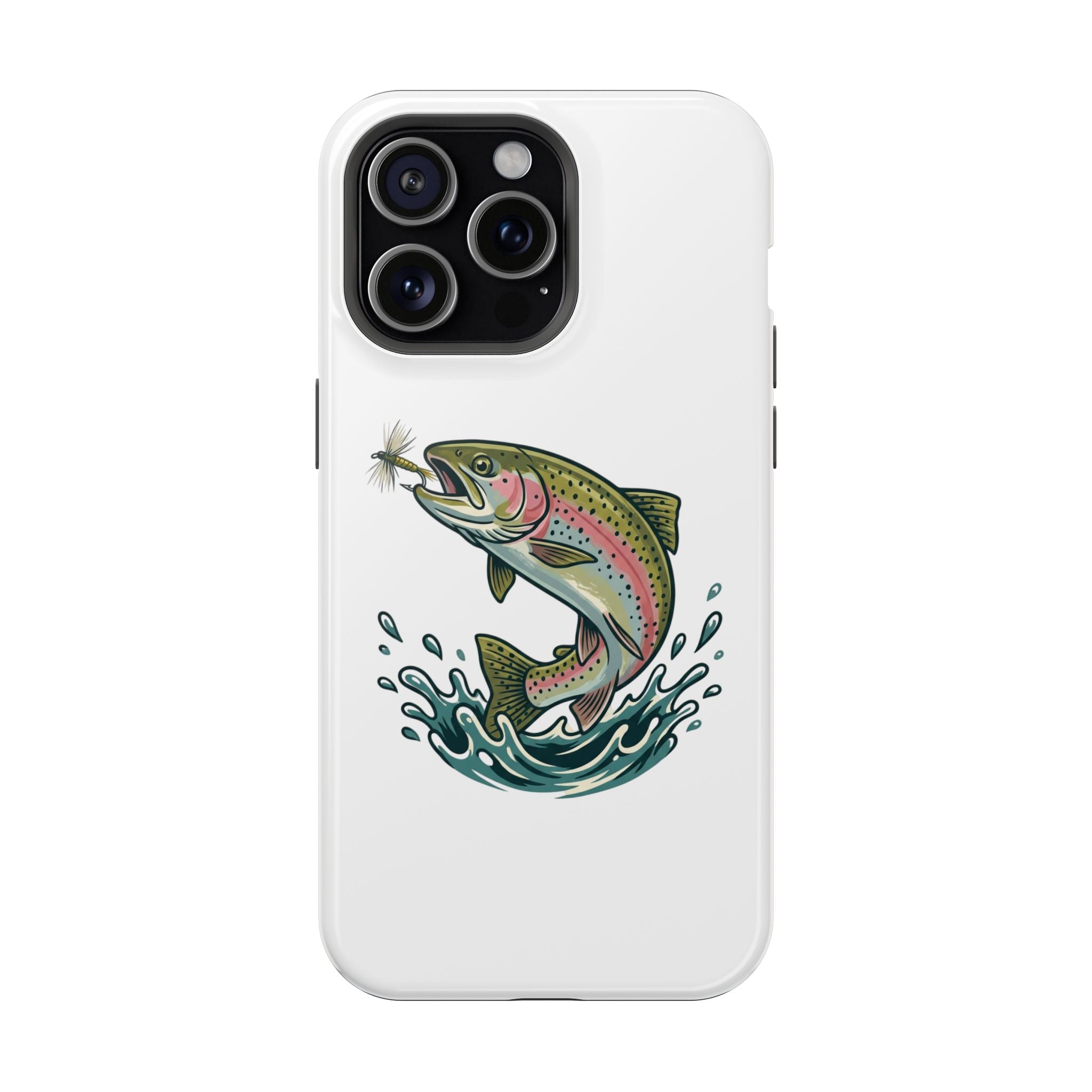 Fishing Rainbow Trout Phone Case – Magnetic Impact-Resistant Cover