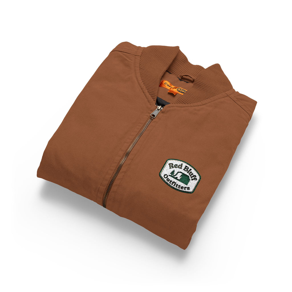 Washed Duck Cloth Work Vest — Embroidered Chest Patch