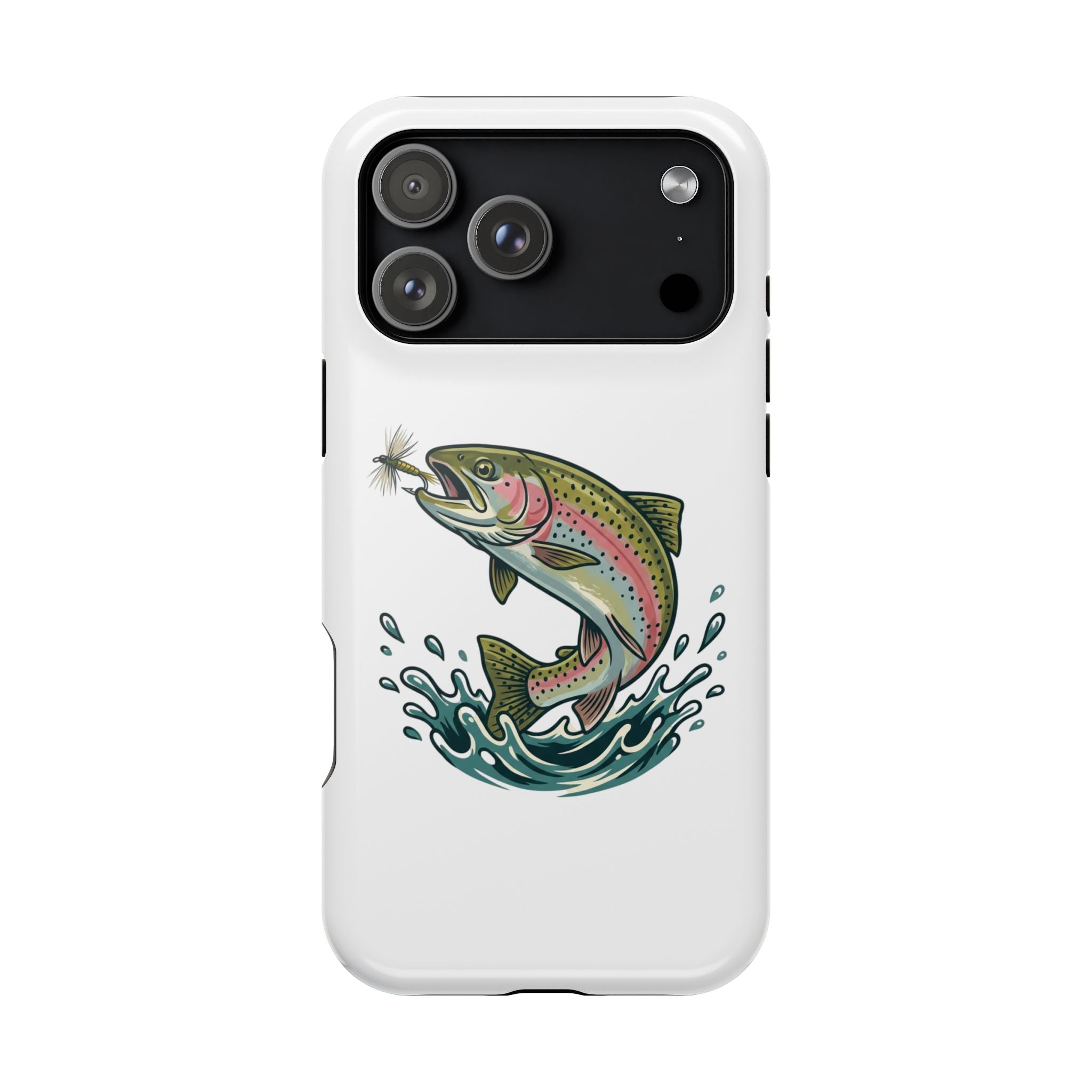 Fishing Rainbow Trout Phone Case – Magnetic Impact-Resistant Cover