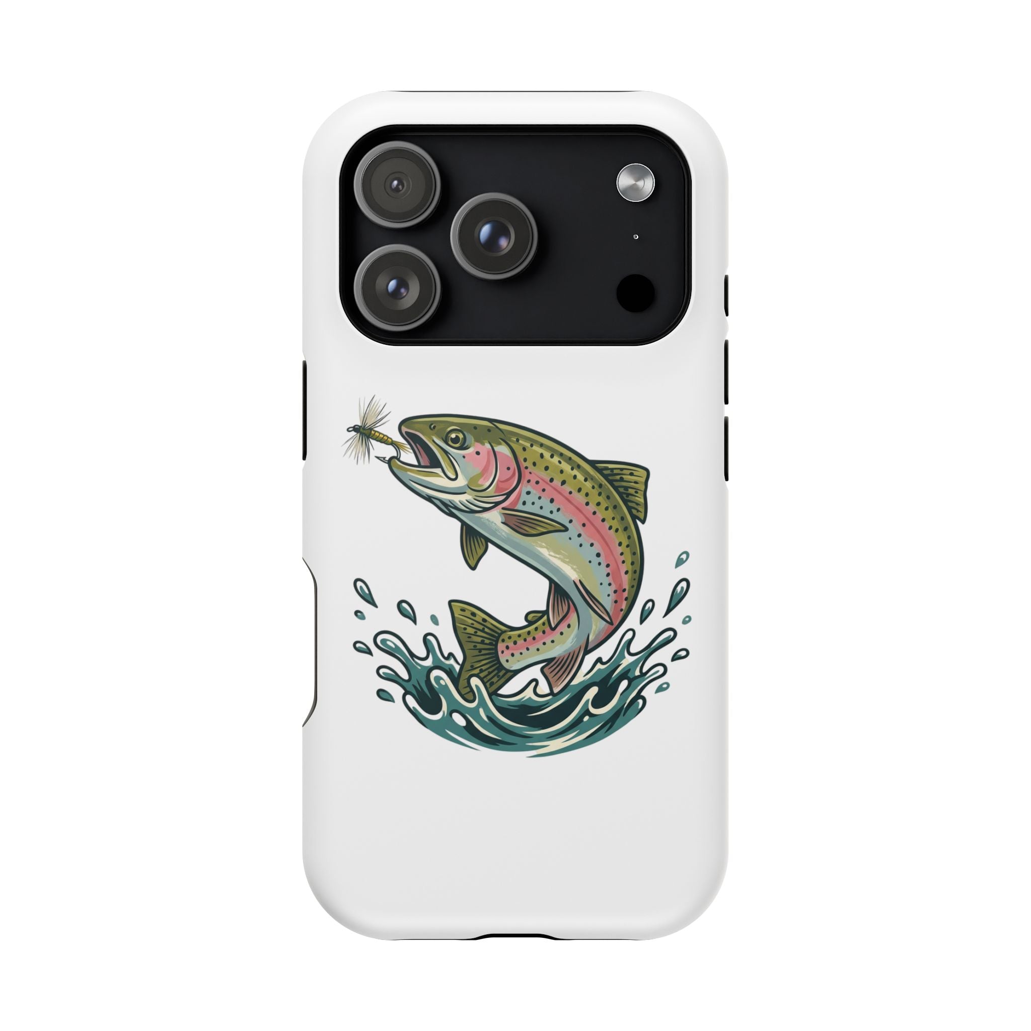 Fishing Rainbow Trout Phone Case – Magnetic Impact-Resistant Cover