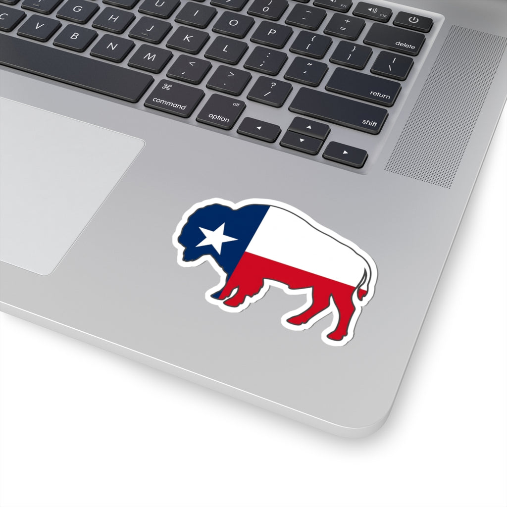 Texas Flag Buffalo Sticker — Lone Star Cut Decal