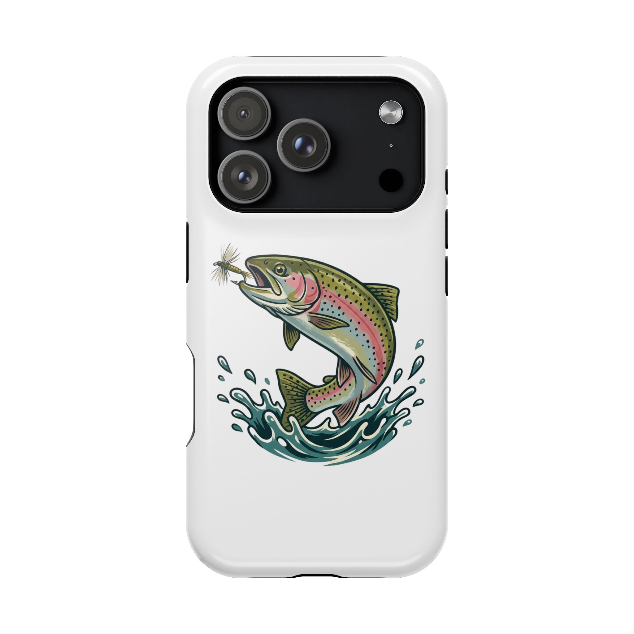 Fishing Rainbow Trout Phone Case – Magnetic Impact-Resistant Cover
