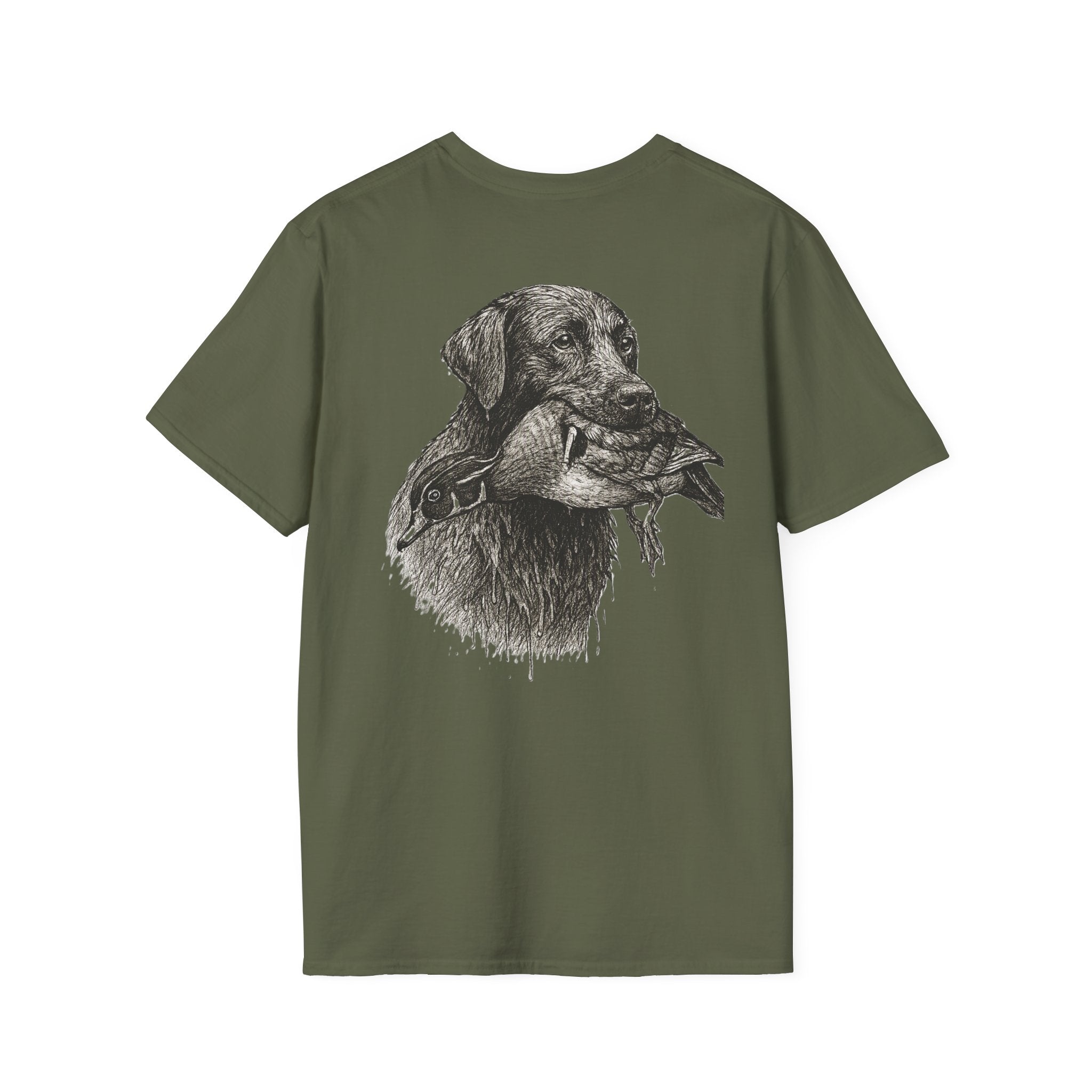 Lab Holding Wood Duck Tee