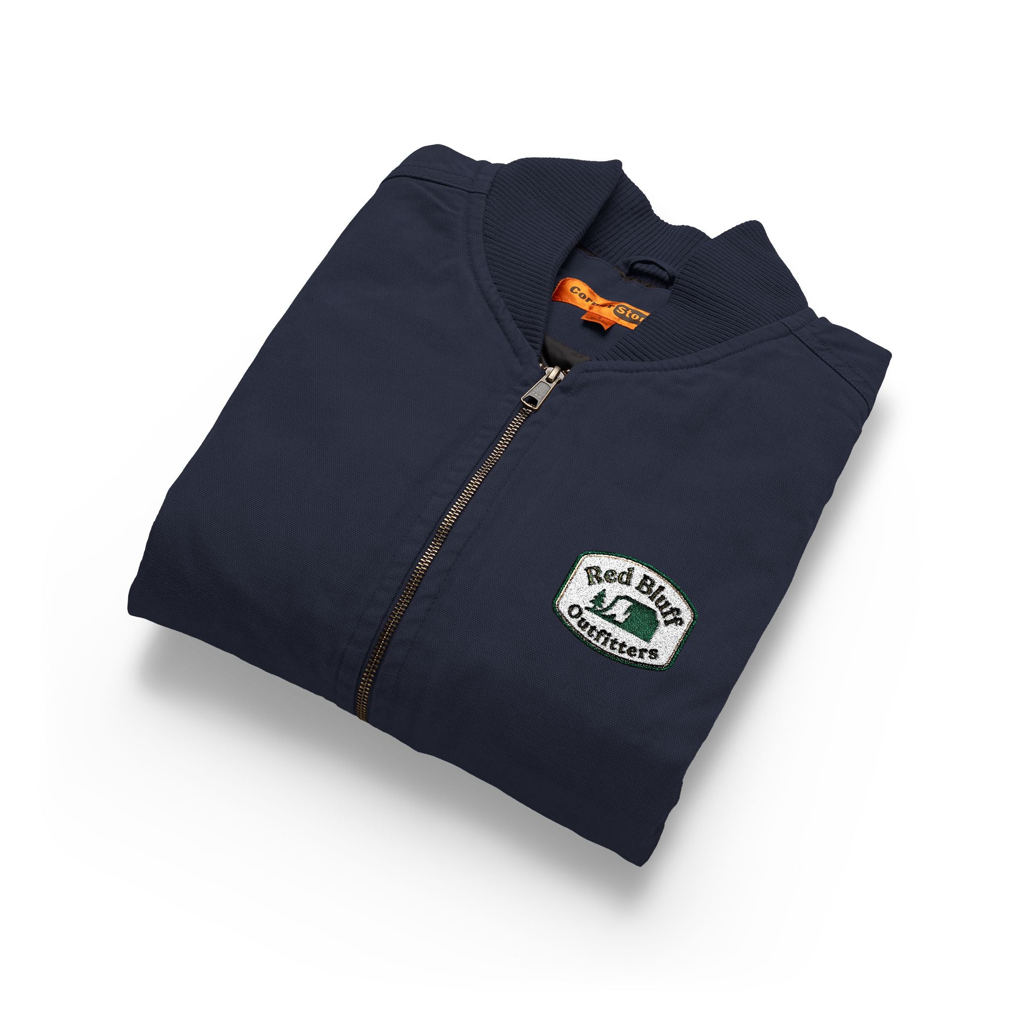 Washed Duck Cloth Work Vest — Embroidered Chest Patch