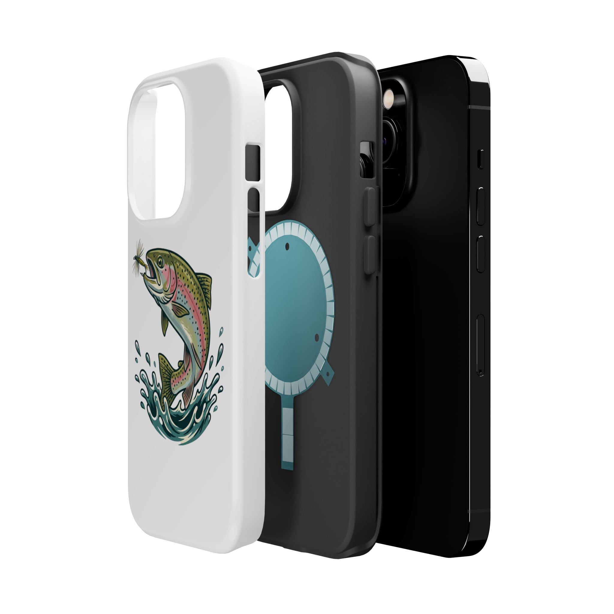 Fishing Rainbow Trout Phone Case – Magnetic Impact-Resistant Cover