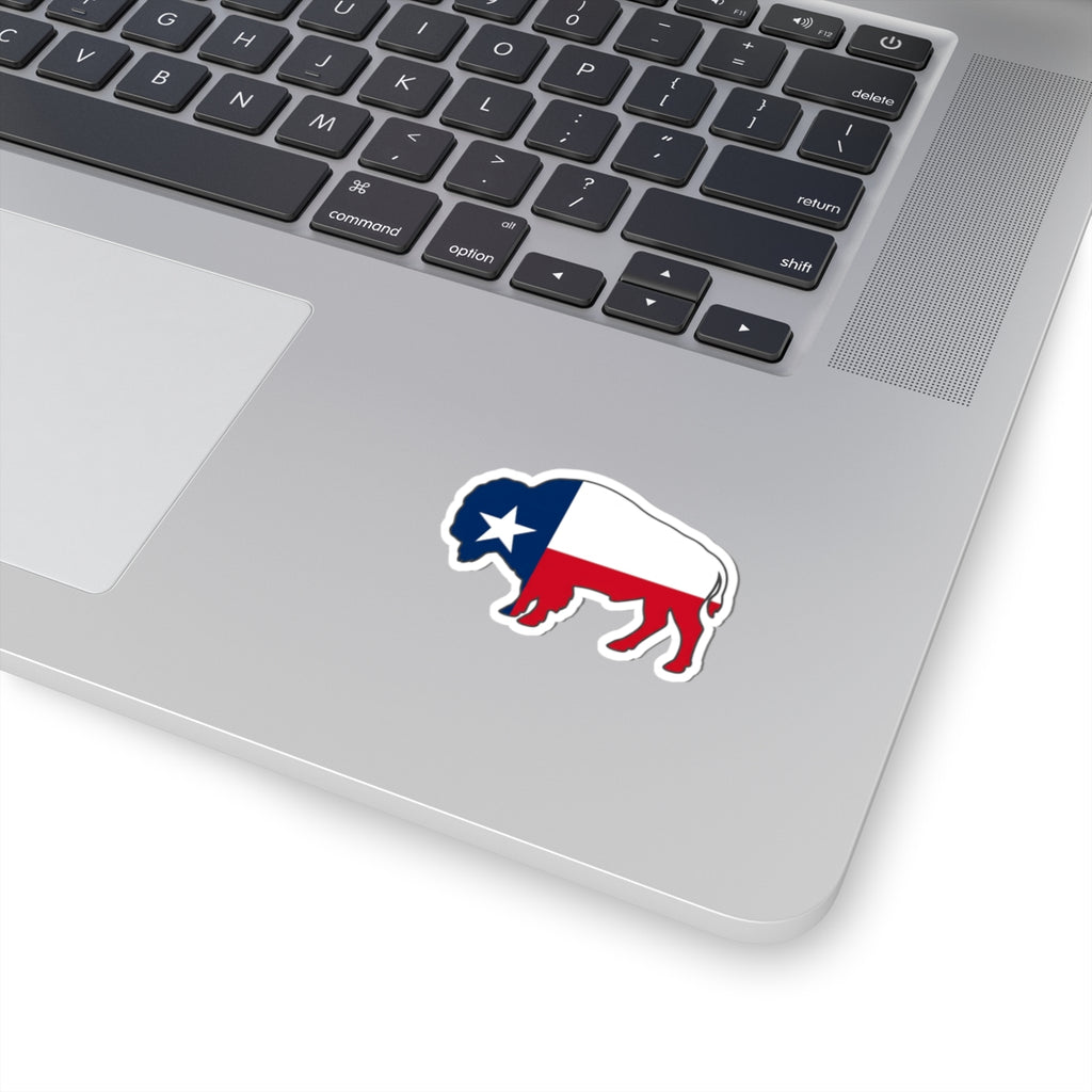 Texas Flag Buffalo Sticker — Lone Star Cut Decal