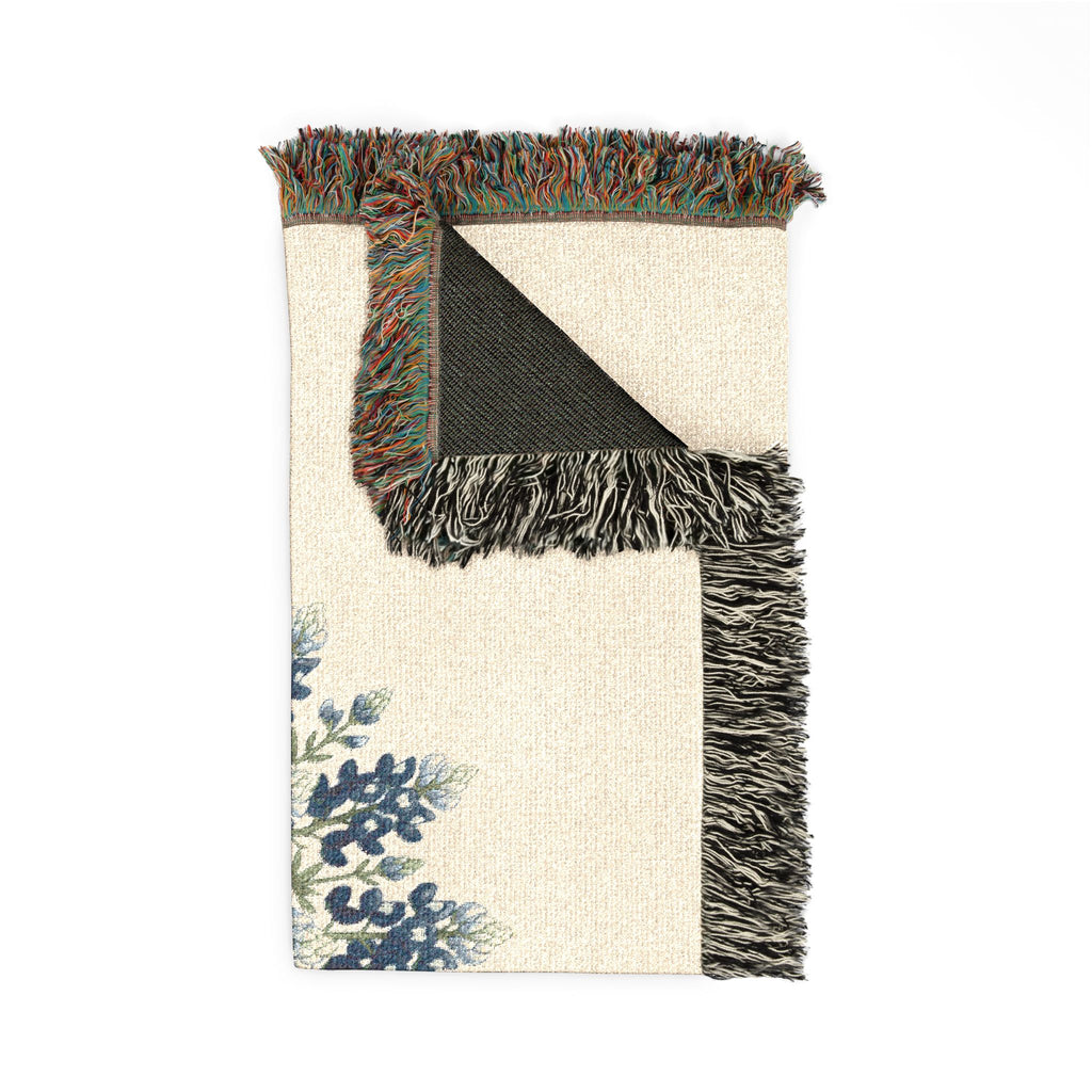 Mason Jar Wildflower Woven Blanket — Cozy Floral Throw for Living Room & Farmhouse Decor