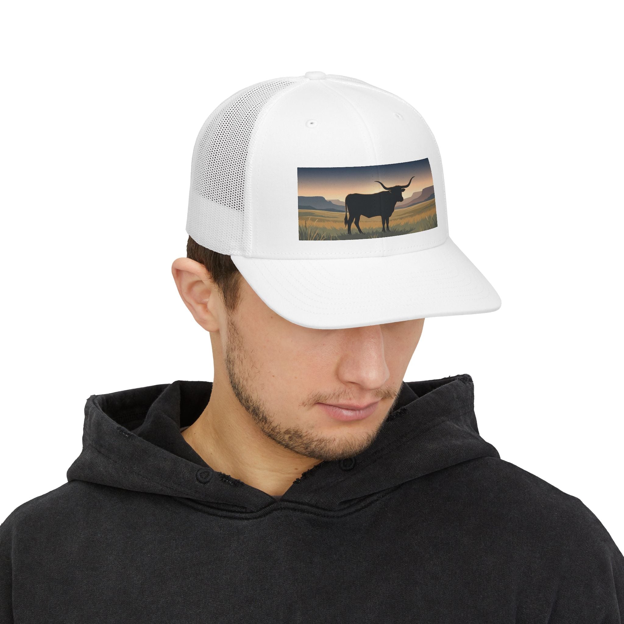 Longhorn Sunset Snapback Trucker Cap