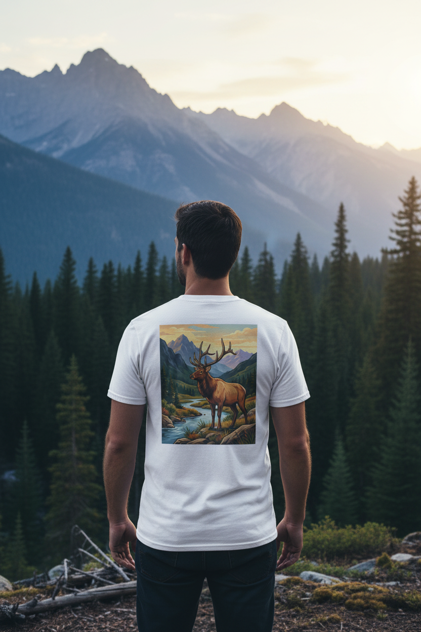 Rocky Mountain Elk Tee - Back